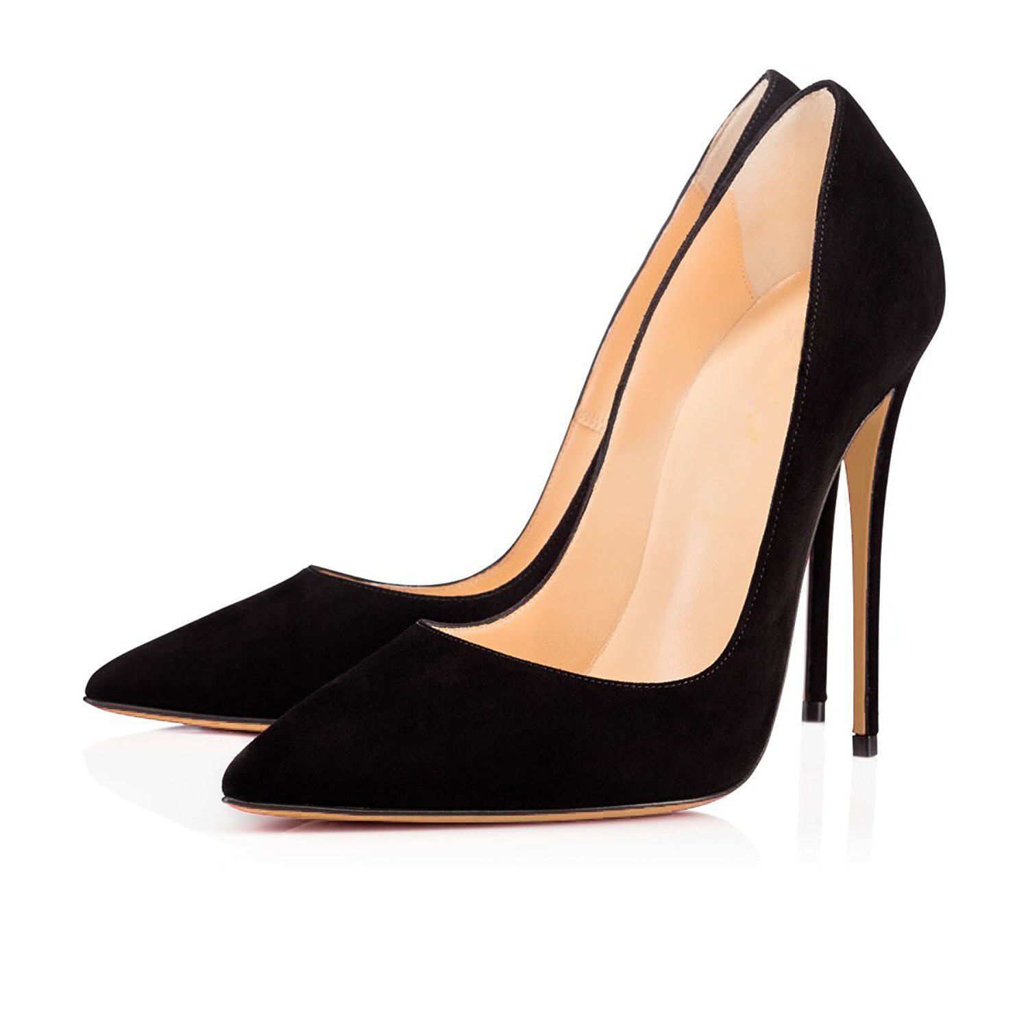 Women's Pointed Toe Court shoes shoes shoes Elegant Suede Slip On Stilettos Pumps Big Size 48807a Women's Pointed Toe Court shoes shoes shoes Elegant Suede Slip On Stilettos Pumps Big Size 48807a