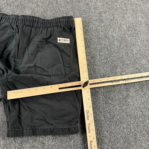 Element Shorts Mens Small Black Chino Elastic Waist Skater Pockets Outdoor - Picture 11 of 14
