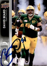 David Beard Signed 2022 Upper Deck CFL Football card Edmonton Elks