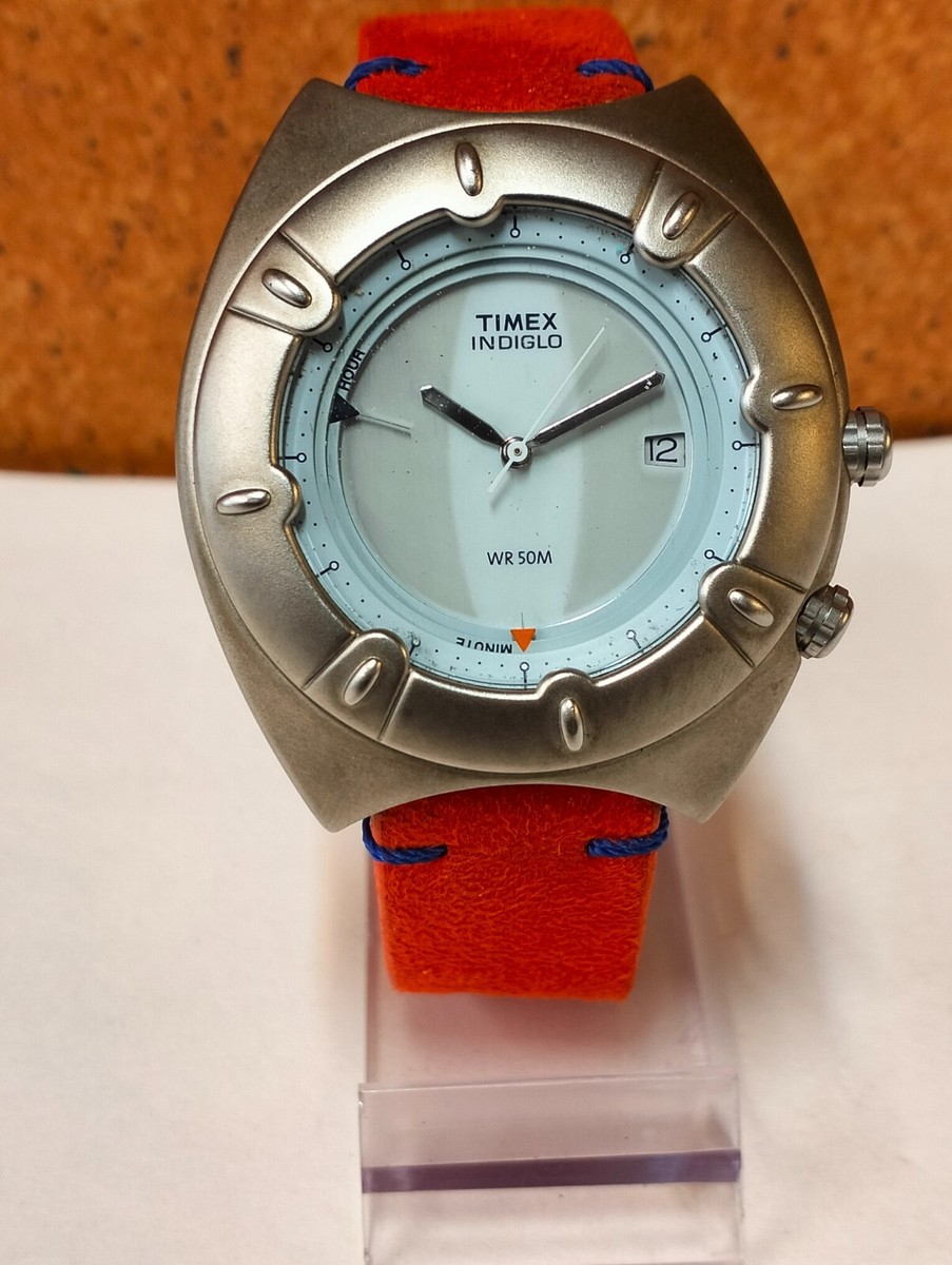 TIMEX INDIGLO QUARTZ BEAUTIFUL DIAL MEN'S MINT FULLY WORKING