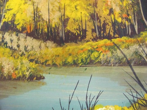 1990s VINTAGE FRAMED SIGNED ORIGINAL PAINTING OIL PAINTS ON BOARD - Picture 4 of 10