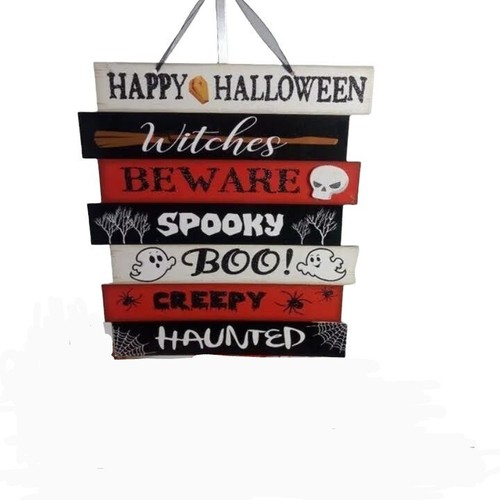 Halloween Themed Words Sign New Hanging Sign NEW Home Decor - Picture 1 of 9