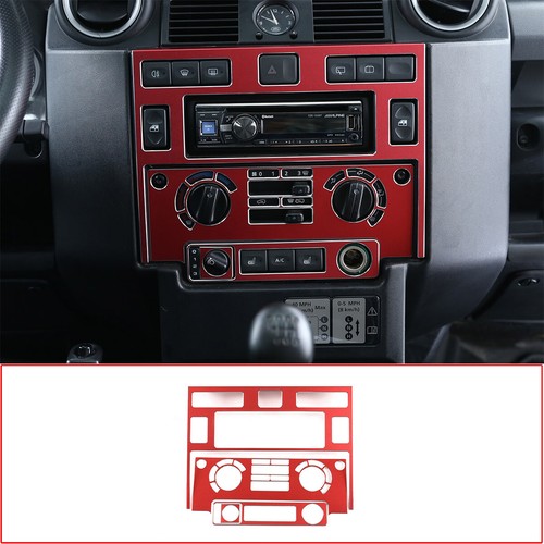 Red Alloy Air Conditioning Button Panel Trim For 2008-2018 Land Rover Defender - Picture 1 of 11