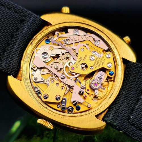Vintage ELGIN "TV" Heuer 1970'S Lemania Chronograph Automatic Rare Men's Watch ! - Picture 2 of 3