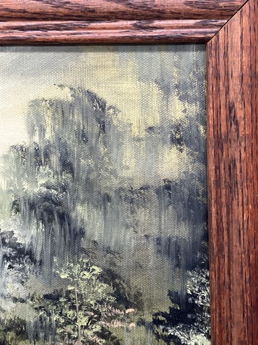 MIRIAM RAGAN BAYOUS BIRDS LOUISIANA ORIGINAL OIL ON BOARD LANDSCAPE PAINTING - Picture 6 of 7