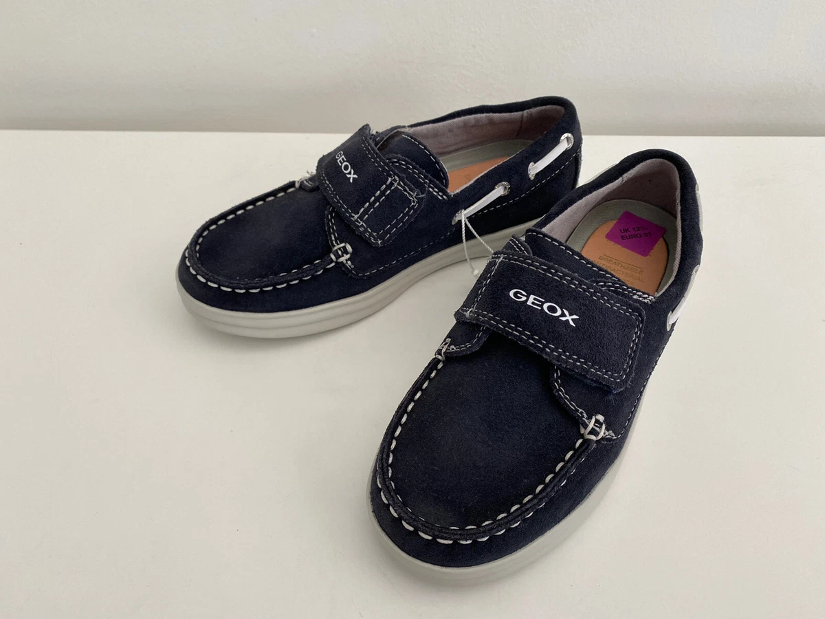 GEOX Boys Navy Suede Loafers With Tear UK 12.5 EUR 31 BNWT eBay