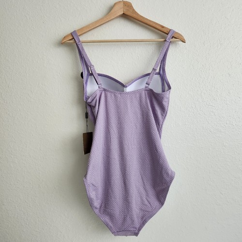 Nip Tuck Fucshia Omega Texture Joanne One Piece Swimsuit Size 8 Tummy Control - Picture 5 of 12