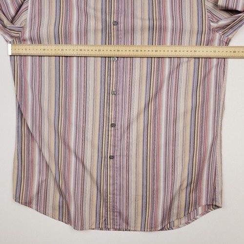 Paul Smith Stripe Shirt 16.5 42 Large Formal Long Sleeve Dress Shirt Made Italy - Picture 12 of 16