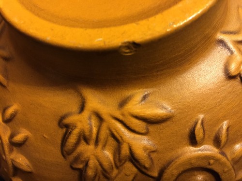 Haeger gold, 3D scroll design ceramic bowl, 102, very nice  8" - Foto 4 di 8