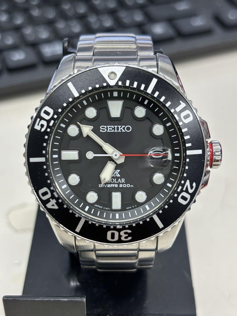 Seiko Prospex V157-0BT0 Date St.Steel Divers 200M Black Slv Seiko Prospex V157-0BT0 Date St.Steel Divers 200M Black Slv