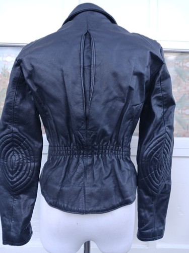 Vintage 1960 Womens Motorcycle Jacket Leather Sz 10 - Picture 8 of 14