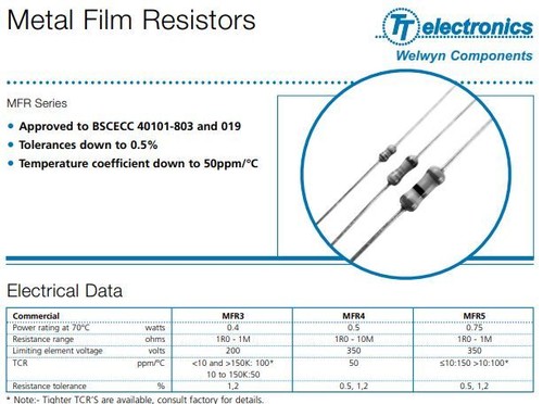 10 pezzi 8,06 KOhm 1/2W 1% Resistenze strato metallico WELWYN MFR4 ( 8,2K 0,5W ) - Bild 2 von 2