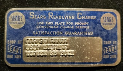 Sears Revolving Charge METAL CARD ♡Free Shipping♡cc12♡Princess size eBay Sears Revolving Charge METAL CARD ♡Free Shipping♡cc12♡Princess size eBay