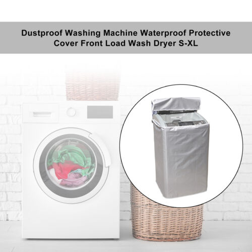 Dustproof Washing Machine Waterproof Protective Cover Front Load Wash Dryer S-XL - Afbeelding 1 van 18