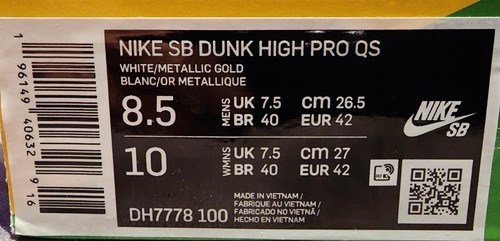 Nike SB Dunk High Pro QS froSkate All Love DH7778-100 Men's Size 8.5 - 第 8/8 張圖片