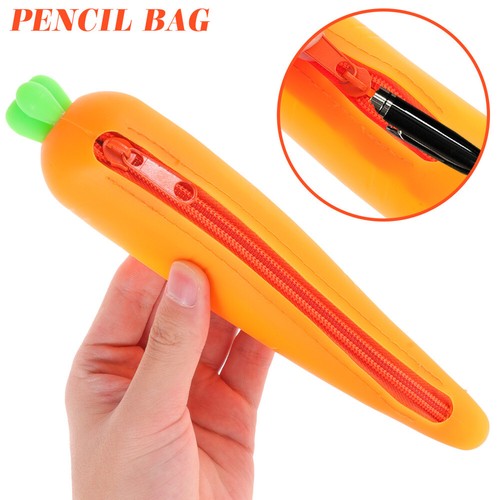 Carrot-shaped Pencil Case Student Pouch Cute vente en gros Pouches for Organization