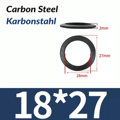 A2 Stainless SteelSerrated Safety Locking Washers Type S Disc Spring Washer - Picture 26 of 32