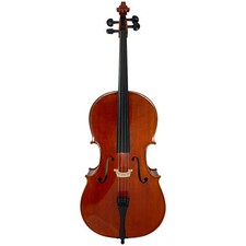 D’Luca Student Ebony Fitted Cello With Padded Gig Bag, Bow, Rosin, 4/4 Full Size