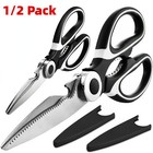 Stainless Steel Kitchen Shears Heavy Duty Scissors For Meat Fish Chicken Bone