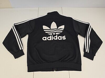 Vintage Y2K Adidas track jacket Black Full Zip Sz M Trefoil Vintage Y2K Adidas track jacket Black Full Zip Sz M Trefoil