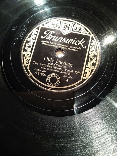 The Andrews Sisters Little Jitterbug 10''/78 UK Brunswick 1939 Jazz Vocal Rare - Picture 2 of 3