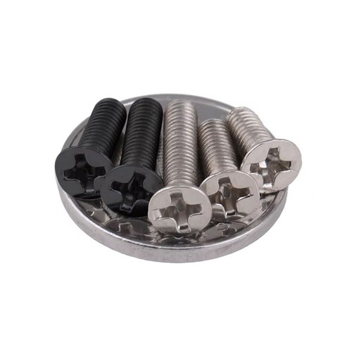Countersunk Machine Screws Nickel Plated / Black Steel Phillips Head Bolts M2-M6 - Picture 11 of 99