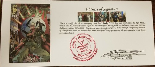 Zealot (1995) #1-3 EACH SIGNED Ron Marz with Notarized Witness of Signature - Picture 17 of 17