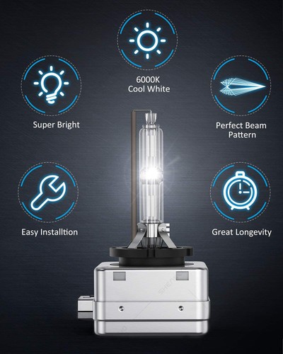 Faro delantero nuevo xenón HID para Cadillac Escalade 2007-2013 D1S 35W bombillas cantidad 2 - Imagen 2 de 17