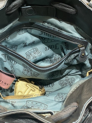 Juicy Couture Daydreamer Shoulder Bag Brogue Houndstooth Tote Velour Purse Y2K - 第 22/24 張圖片