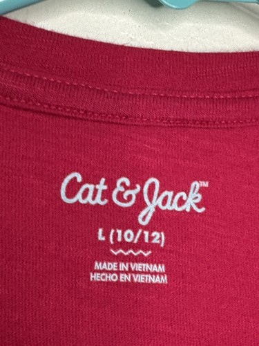 Cat & Jack Flip Sequin Star Top Girls Size Large 10-12 Pink Long Sleeve Shirt - Picture 4 of 4