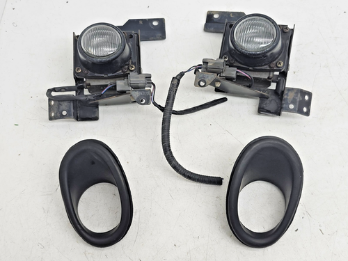 JDM HONDA DELSOL EG1 EG2 SIR VTEC OPTION FOG LIGHTS WITH COVERS STANLEY 010-6727 - Picture 1 of 11