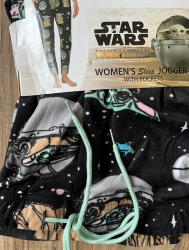 Briefly Stated Women’s L baby Yoda Sleep Joggers Pajama/Lounge Pants Fleece - Picture 2 of 3