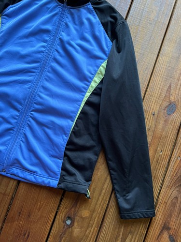 Coldwater Creek women's L black, blue, green stripe zip track workout jacket - Picture 4 of 11
