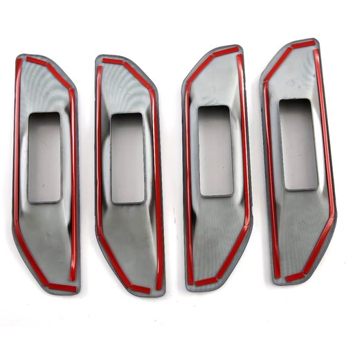 Para Ford Everest 2023 2024 2025 Fibra de Carbono Interior Manija de Puerta Cuenco Cubierta Borde - Imagen 9 de 9