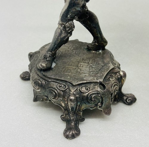 Very Rare Bronze Harlequin Statue Jester Clown 7” Art Decor Tabletop Figurine 34 - Picture 10 of 15