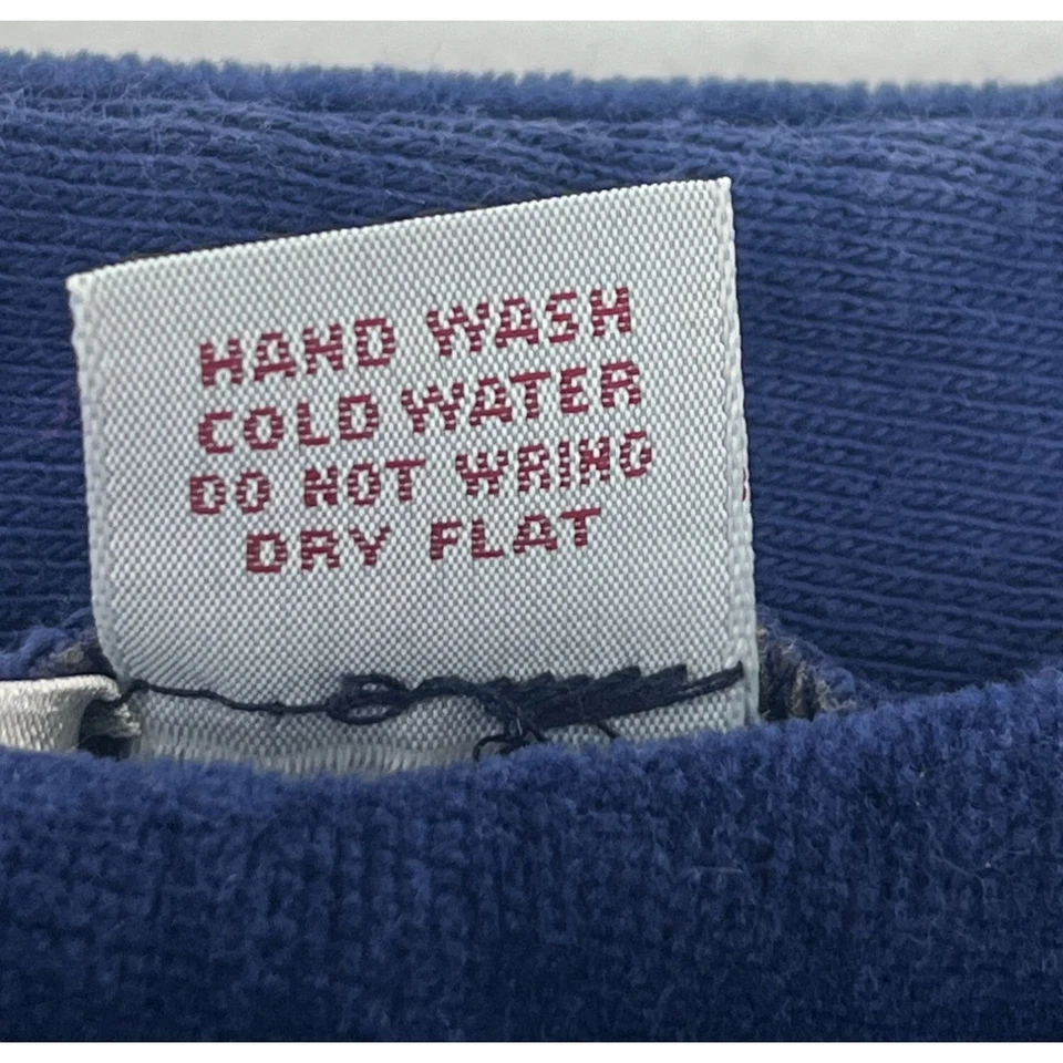 Sudadera Pullover de Terciopelo Liz Claiborne para Mujer S Cuello Redondo Azul Marino Botones al Hombro Foto 4 de 4