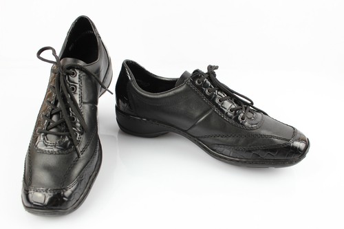 Rieker Oxfordschuhe Leder Schwarz T 40 Sehr Guter Zustand - Bild 2 von 11