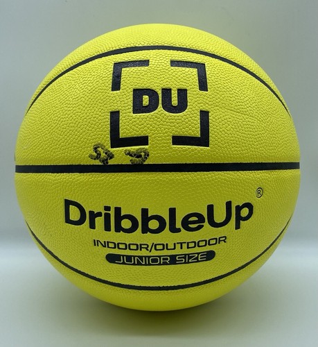 Dribble Up DU Junior Size Basketball 28.5 For Indoor Or Outdoor Yellow - Picture 2 of 6