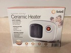 Soleil Modern Design Ceramic Mini Heater Electric Office Small Spaces 250W White