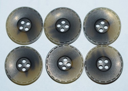 6 Stück ☆ 4 loch ☆ Knopf ☆ Grün / Schwarz / Muster ☆ 20 mm Matt ☆ besonders  ☆ - Bild 3 von 3