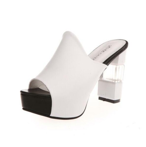 Korean Hot Women Open Toe Platform Sandals Block High Heel Slippers Shoes Size - Picture 3 of 14