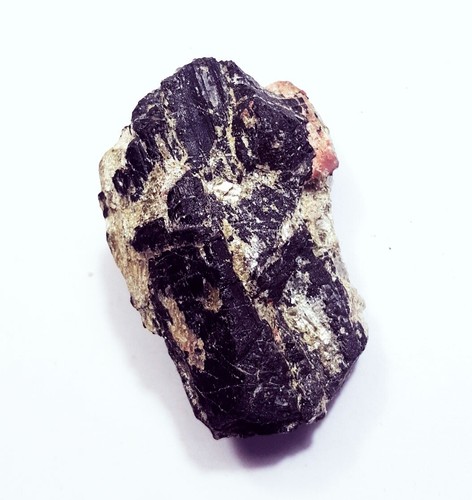 235,10 Ct 100% Naturale Tormalina Nera Grezza Certificata Gemma Sciolta