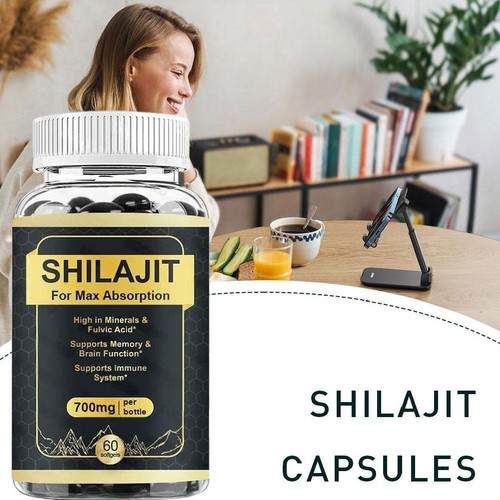 Reines Shilajit 700mg 60 Kapseln Asphaltum natürlich vorkommende Fulvosäure gentechnikfrei - Bild 2 von 7
