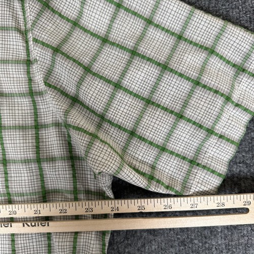Croft & Barrow Shirt Mens Large Green Quick Dry Plaid Short Sleeve Button Adult - Picture 7 of 7