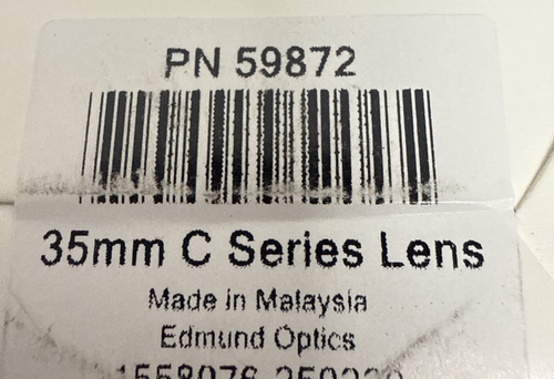 Edmund Optics Worldwide 35mm C Series Fixed Focal Length Lens f/1.65-f/22 59872 - Picture 5 of 5