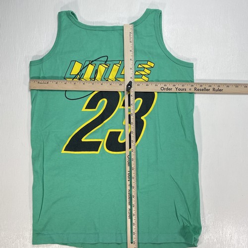 Vintage 90s Nascar Tank Top Womens Medium Green Chad Little John Deere #23 USA - Picture 6 of 8
