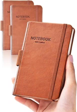 AISBUGUR Pocket Notebook Small Notebook 2-Pack, 3.5" X 5.5" Pocket Notebooks Har