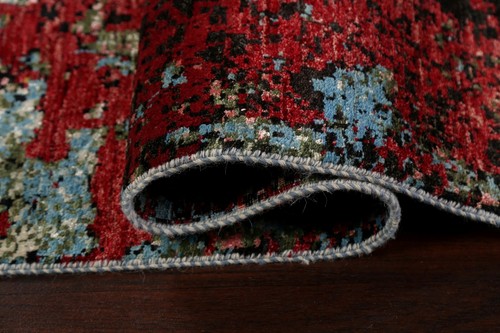 Vegetable Dye Abstract Wool/ Silk Modern Artistic Oriental Area Rug Handmade 6x9 - Picture 11 of 12