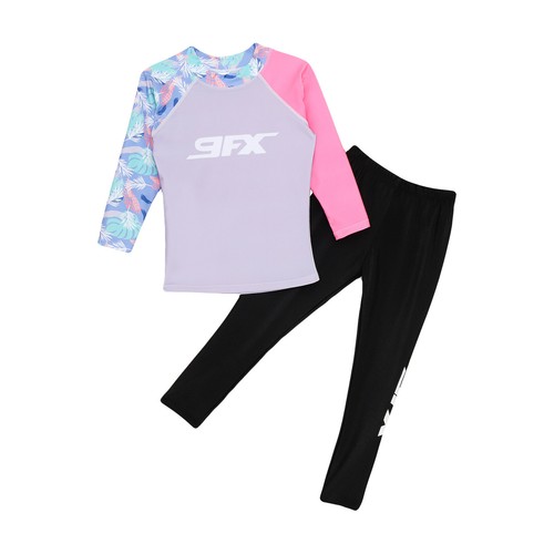 Girls Boys Activewear Sun Protection Bathing Suit UPF 50+ Swimsuit Rash Guard - Picture 9 of 28