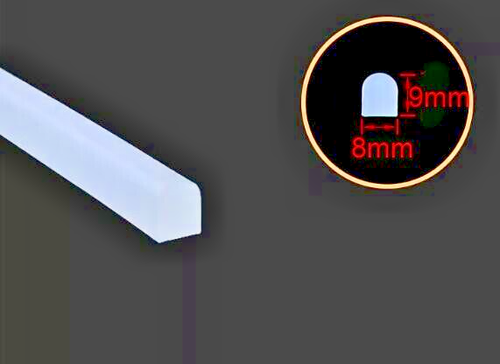 1 Meter D type silicone rubber sealing strip kitchen bar water retaining strip - Picture 11 of 11